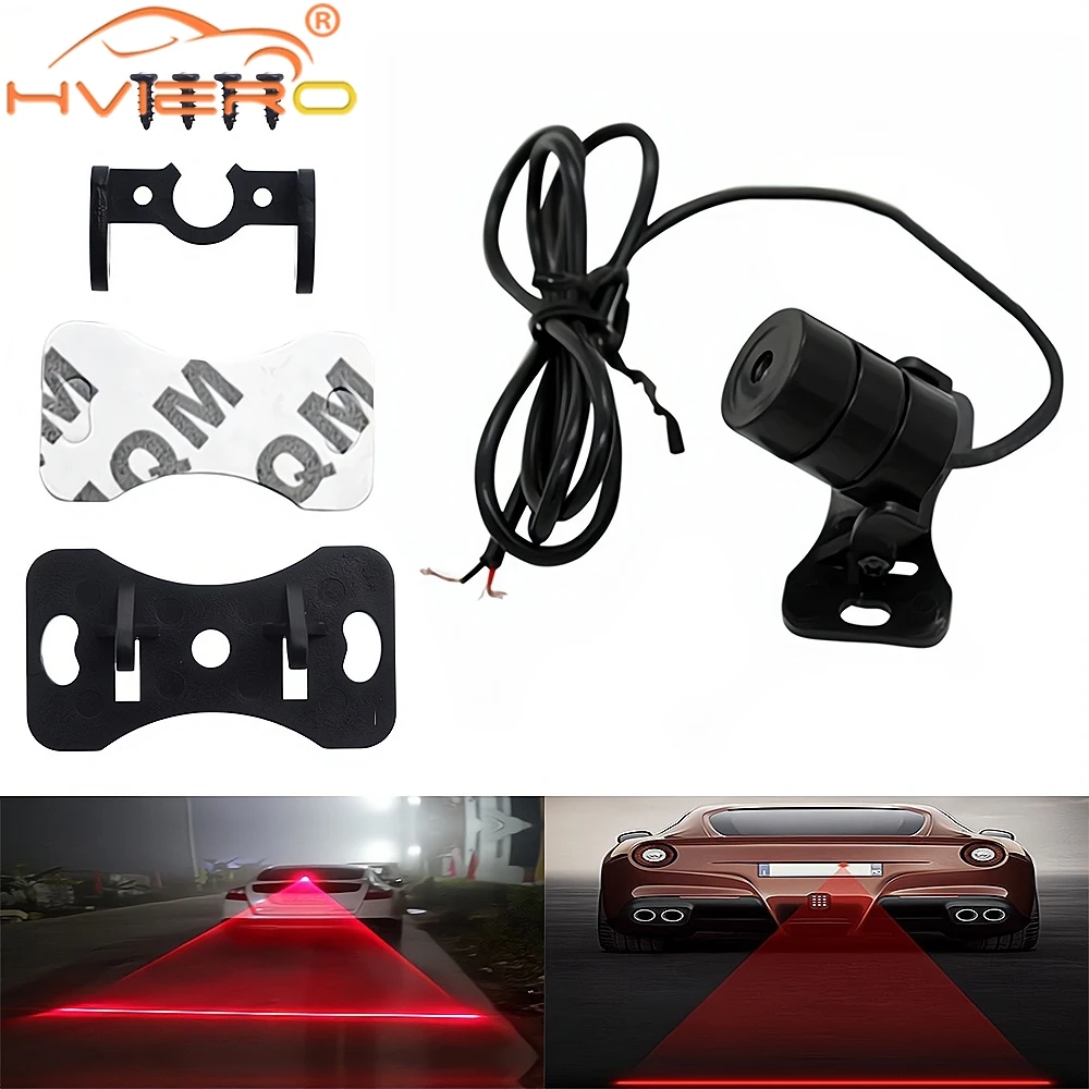 

1 шт. автомобильный светодиодный лазерный задний фонарь для предотвращения столкновений, 12 В, противотуманная фара, багажник, красный стробоскоп, предупреждение, тормоз, парковочный сигнал, автоаксессуары