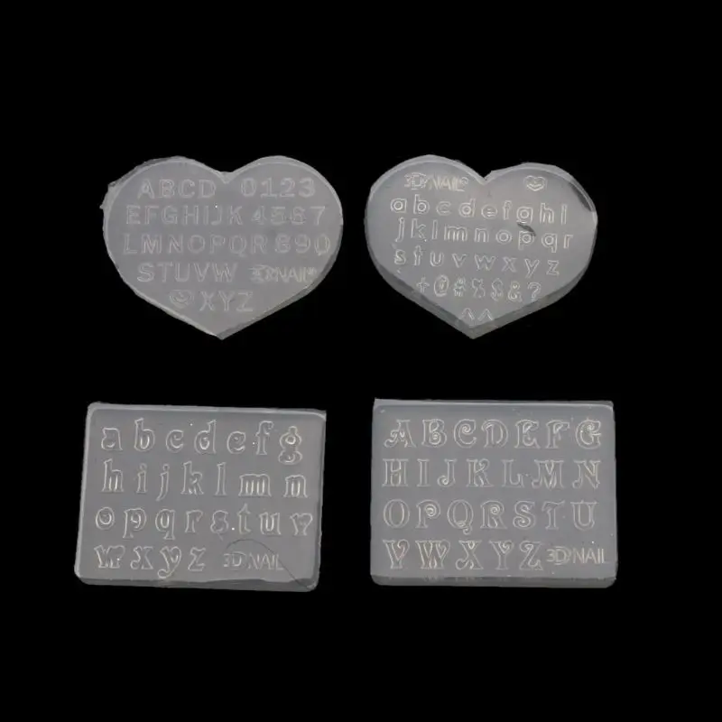 

2Pcs Small Size Numbers Letters Mold Kit Alphabet Pendant UV Resin Silicone Mold Jewelry Making Tools Nail Art Crafts Drop Ship