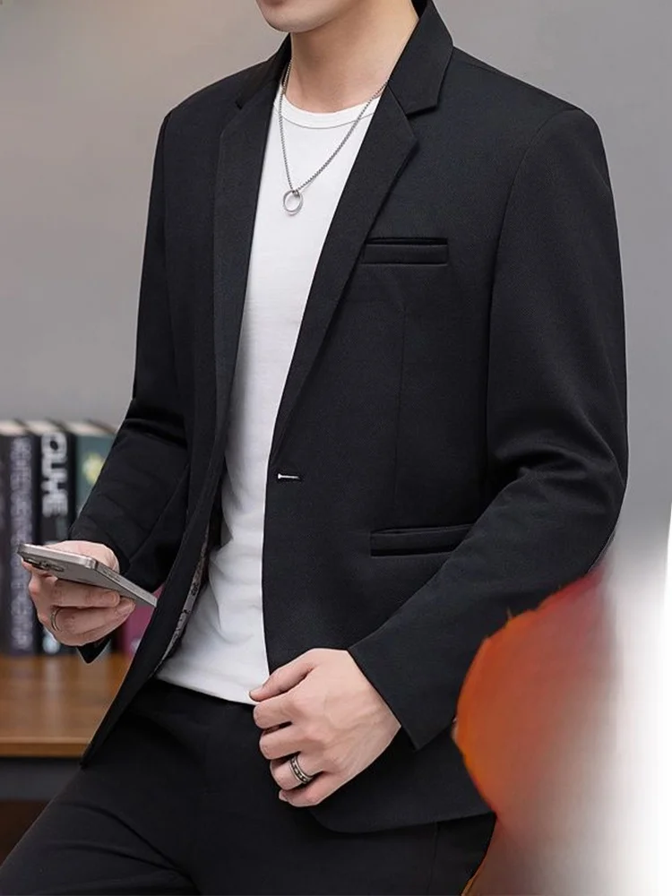 

Thiened Fce Busin Casual Men's Suit Jaet Winter New Sle TUCANO Stand Fit Faion Urban Youth Par Polyester F...