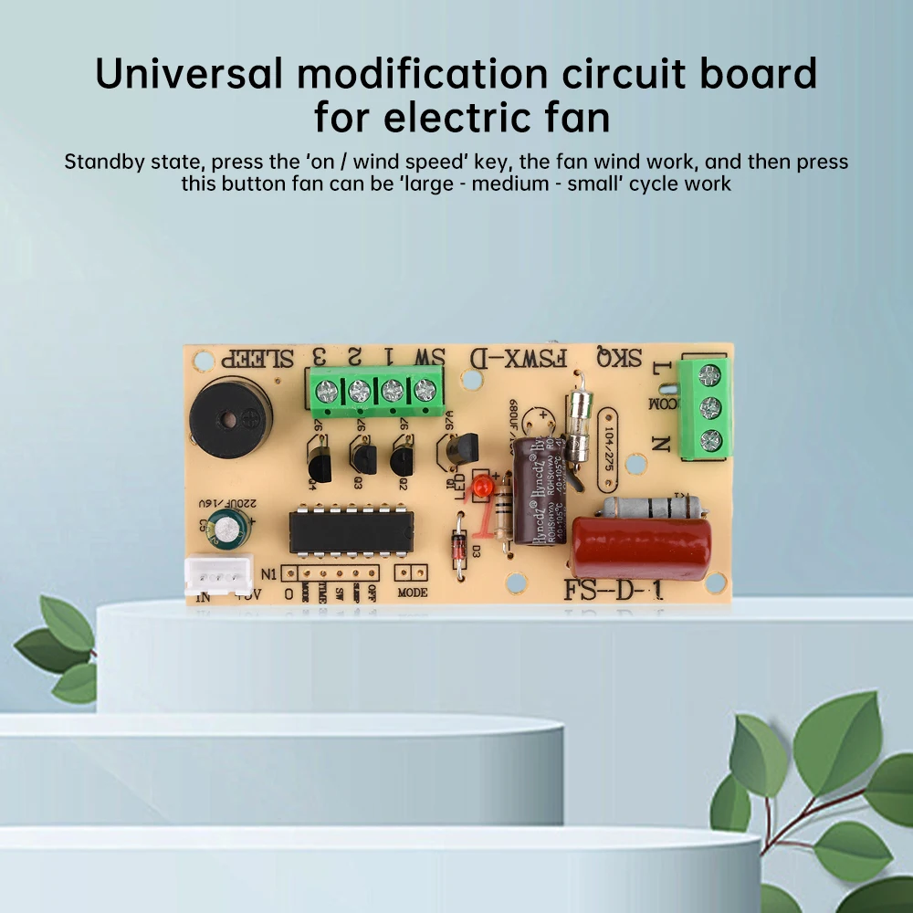 Electric Fan Universal Repair Board with Controller Remote Control Modified Circuit Board Fan Control Board Repair Board