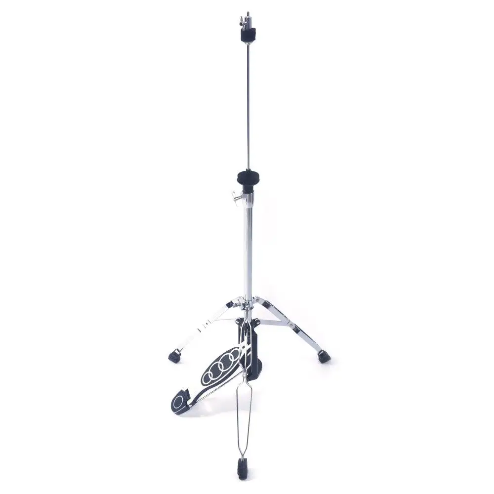 Professional Silver & Black Drum Hi-Hat Stand with Pedal Control - Premium Cymbal Support