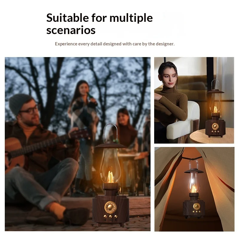 New oil lamp is suitable for 5.1 speaker desktop retro portable outdoor camping ambient light waterproof