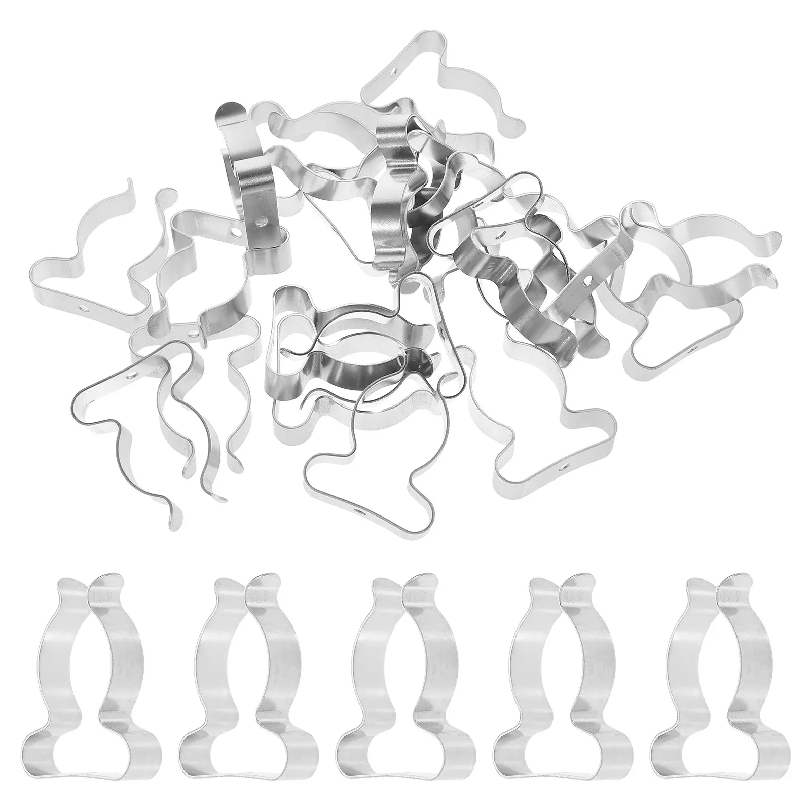 20Pcs Lamp Clamps Metal Light Clamps Tube Support for LED Lights and Bulb Fixtures Lamp Clip Light Clamp view 3