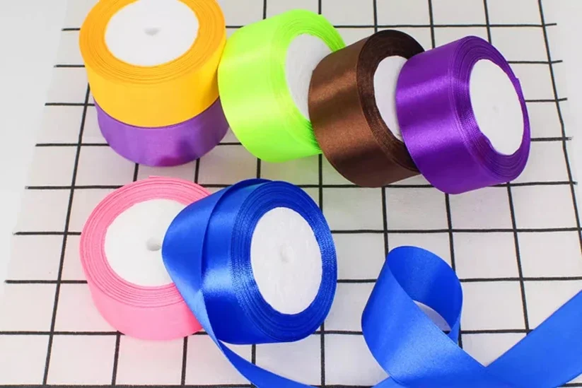 25yards/roll 4cm Satin Ribbon for Gift Wrapping Bows Making Floral Bouquets DIY Wreaths Sewing Projects Wedding Party Decor