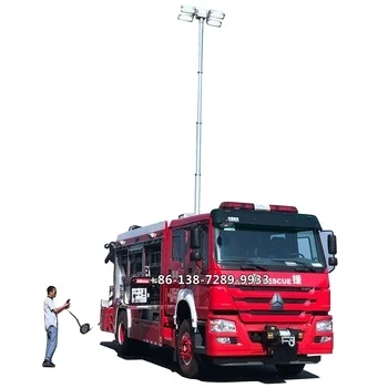 Sinotruk Howo Fire Fighting Truck Emergency Rescue Vehicle Fire Engine 10000L Water Tank 6000L Foam Tank for Sale