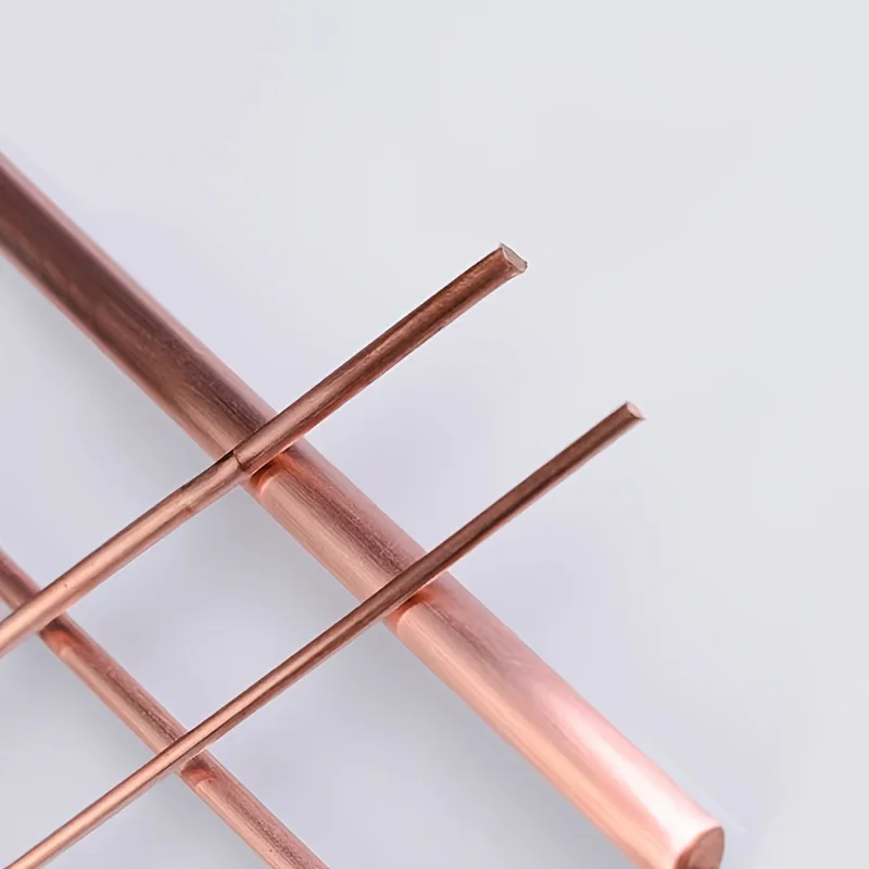 4PCS Solid Copper Rod Diameter 3mm * Length 500mm Red Copper Rod, T2 Material Used for Knife Handle, Cushion