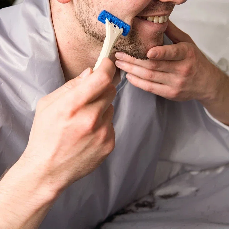 Складной фартук-нагрудник для бороды, машинки для стрижки бороды, ловушка для бритья и обрезки, регулируемые шейные ремни, подарок для бороды для мужчин