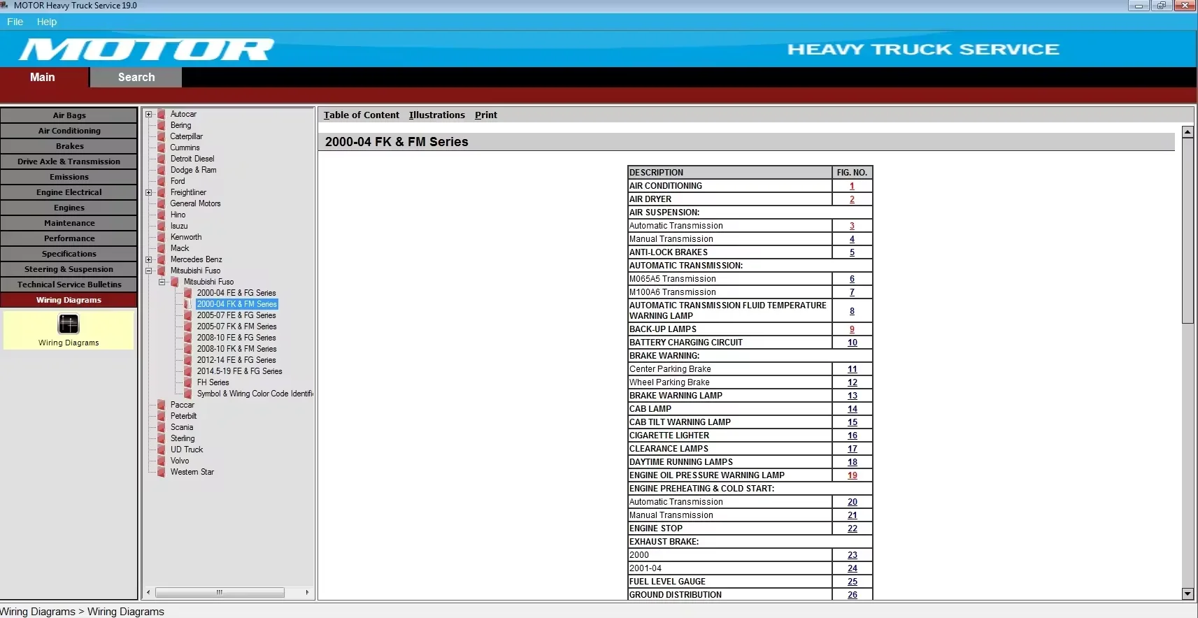 Motor Heavy Trucks Service 2019 Service Manual for Trucks Electrical Wiring Diagram Engine Repair Air Bags  Air Conditioning