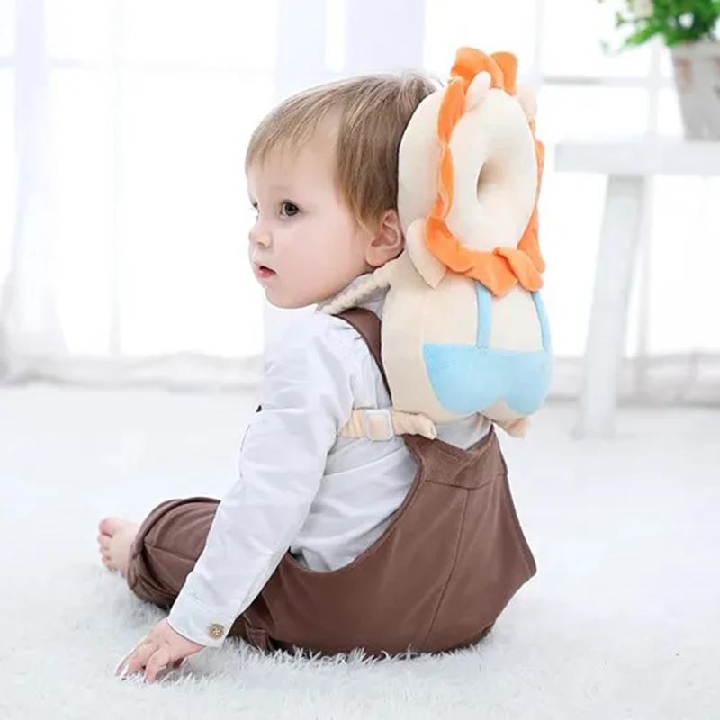 Baby Head Protection Backpack Pillow Toddler Head Safety Pad Cushion Anti-fall Head Protection Pillow Highly Elastic Breathable