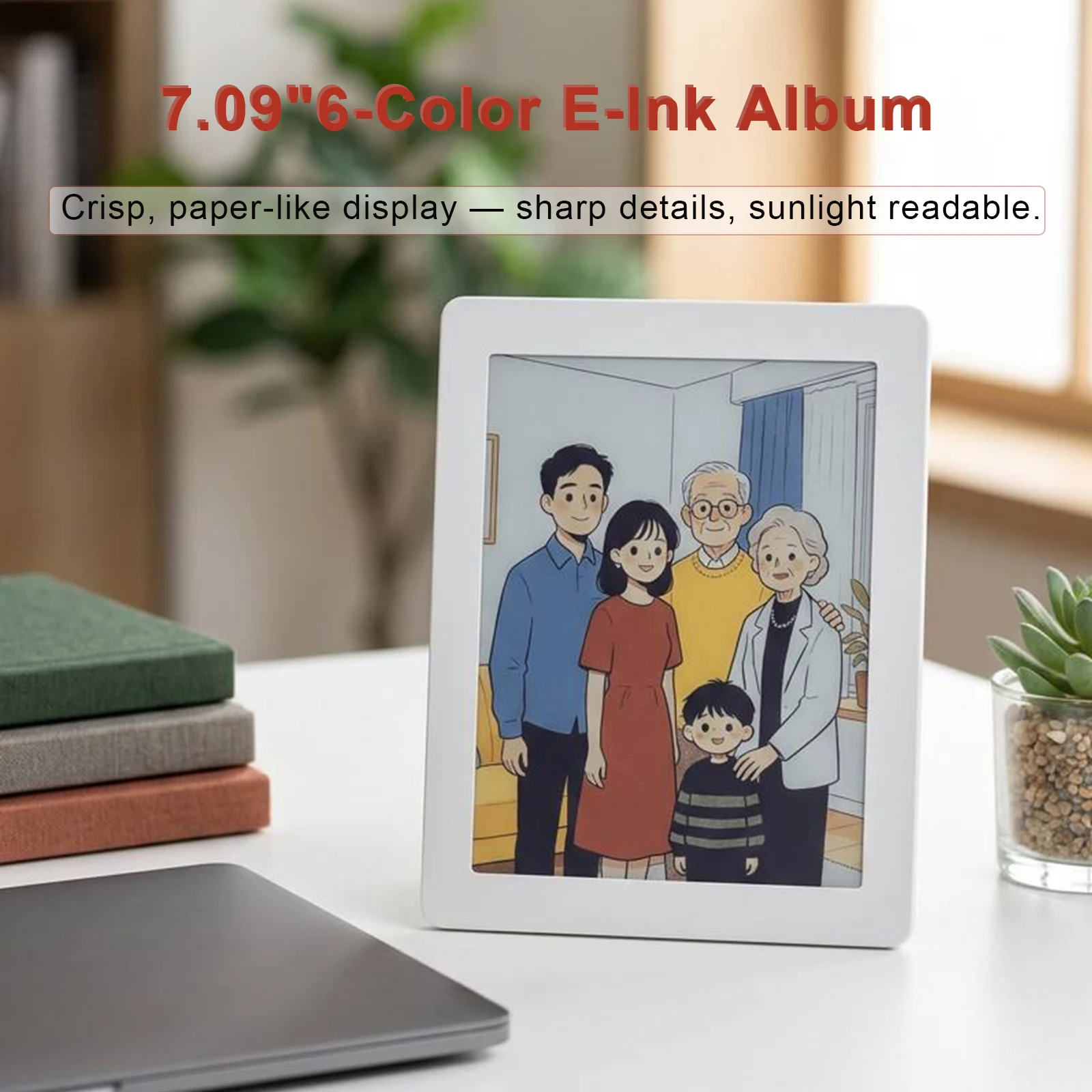 7.09-inch E-ink IP66 Waterproof Electronic Shelf Label with High Resolution 1200x1600 E-paper Display for Home Business