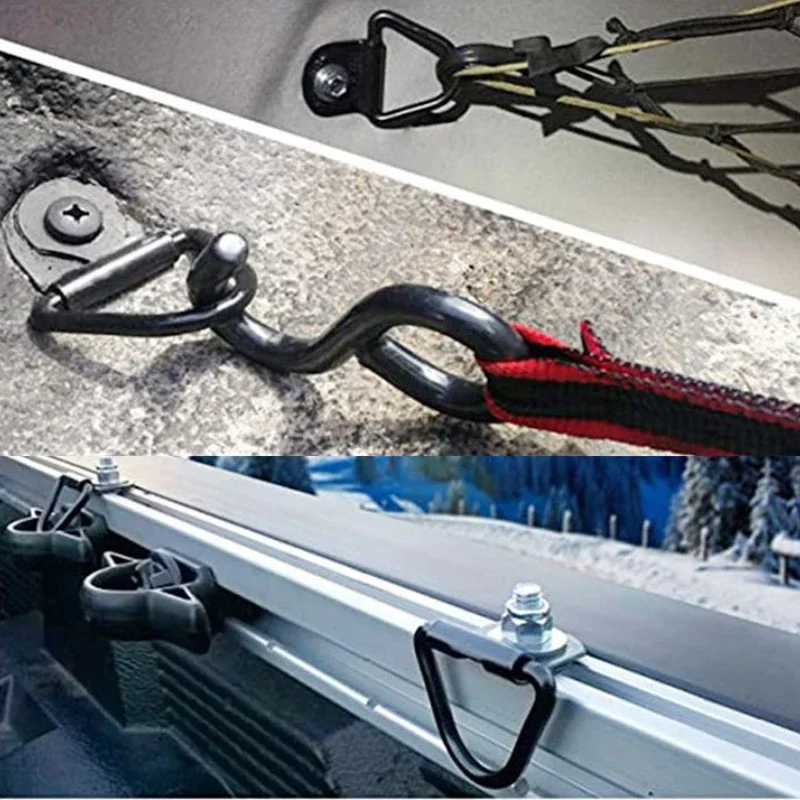 10/20Pcs Stainless Steel D-Shaped Hook for Fixing Items in the Trunk of Cars and Trucks Hooks for Automotive Accessories
