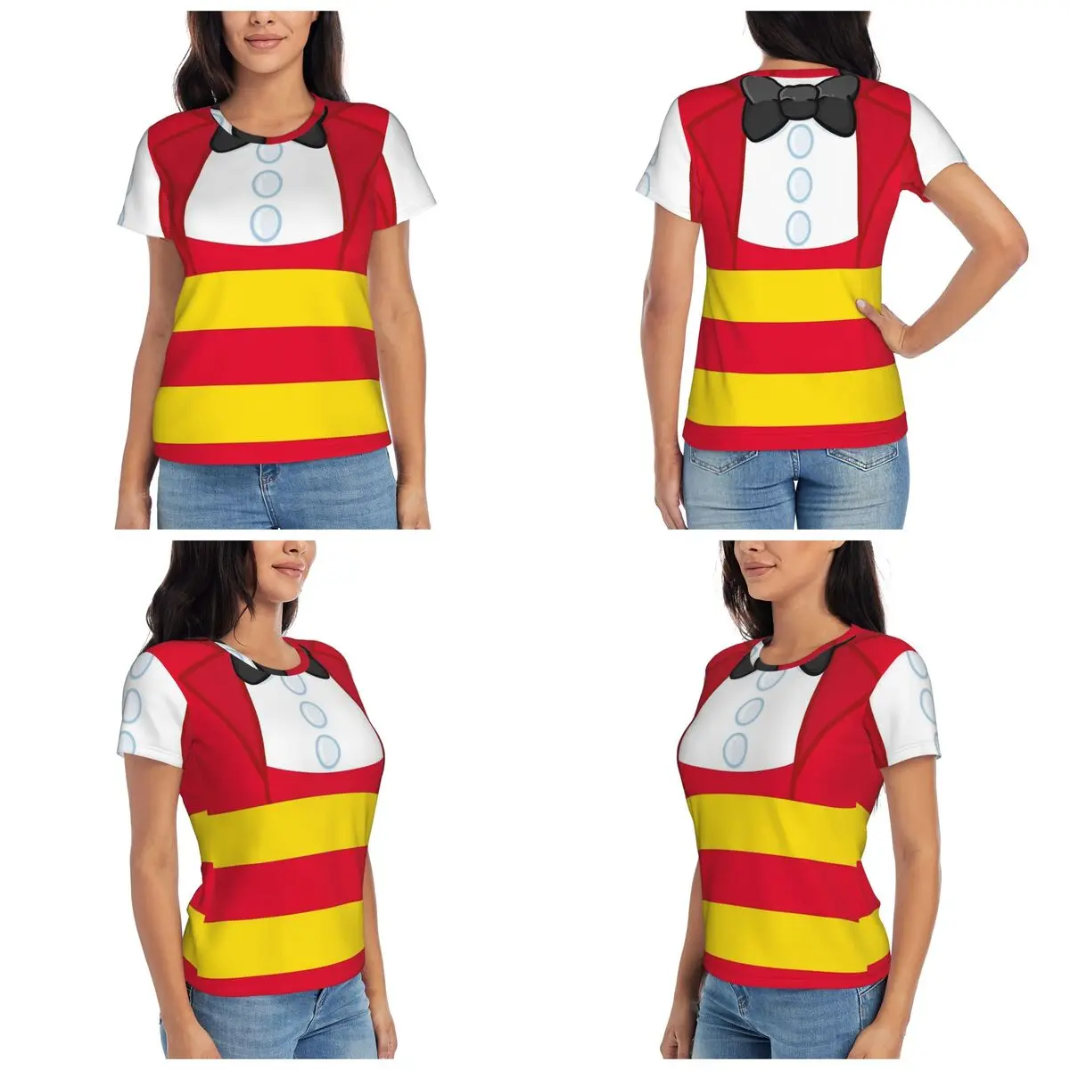 Apron Jollibee Red Bee Suit Filipino Pinoy Filam Baby T-Shirt Women Short Sleeve T Shirts Crew Neck Clothing Cotton Summer Tees