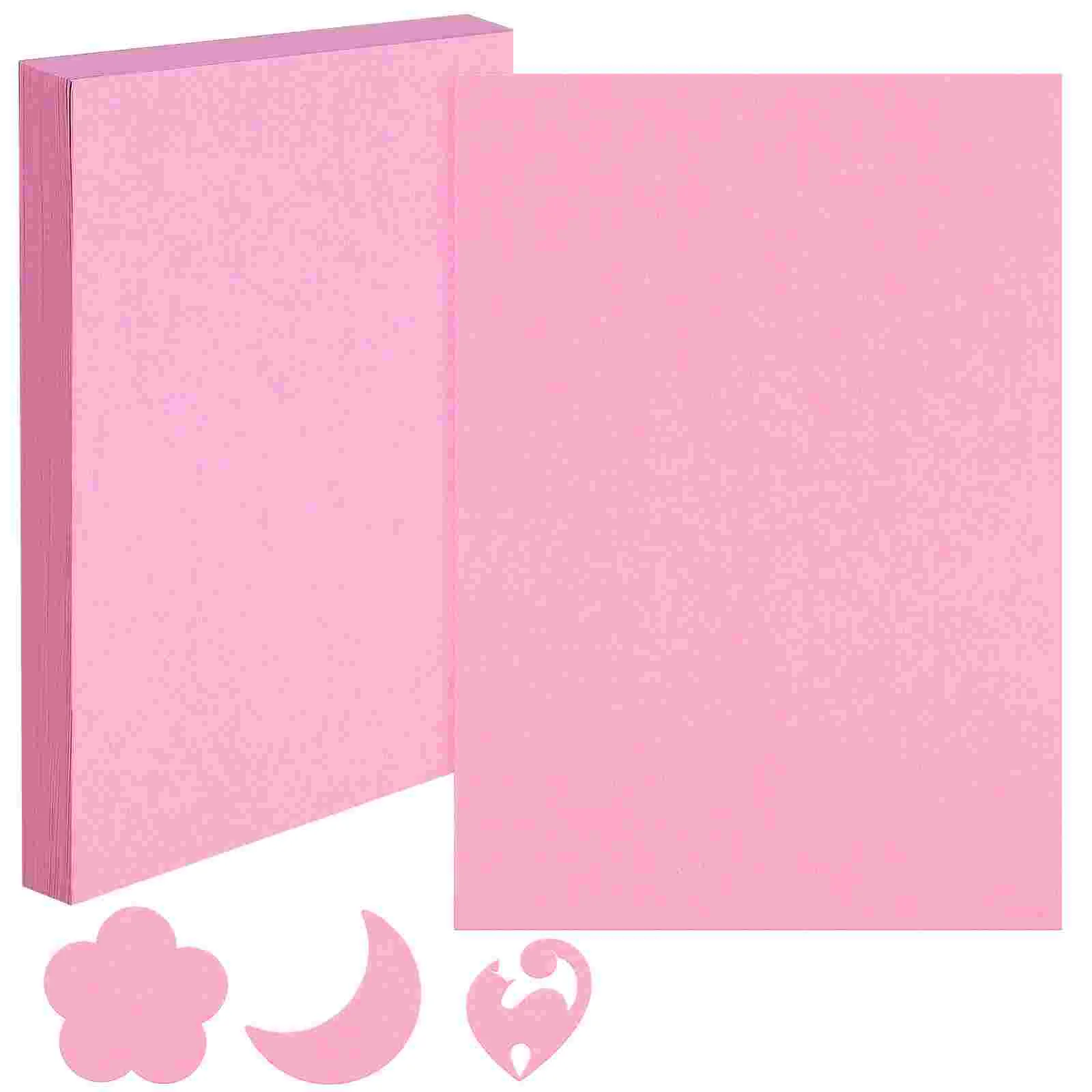 

100 Pcs Color Cardboard Pink Computer Printer Paper Manual for Making Construction Light Cardstock