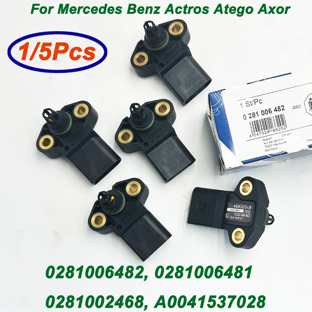 Capteur de pression d'air du collecteur MAP, 0281006482, 0281002468, 0281006481, pour Benz ACTROS MP2 ATEGO VARIO 281006482, 0041537028, 1 à 5 pièces