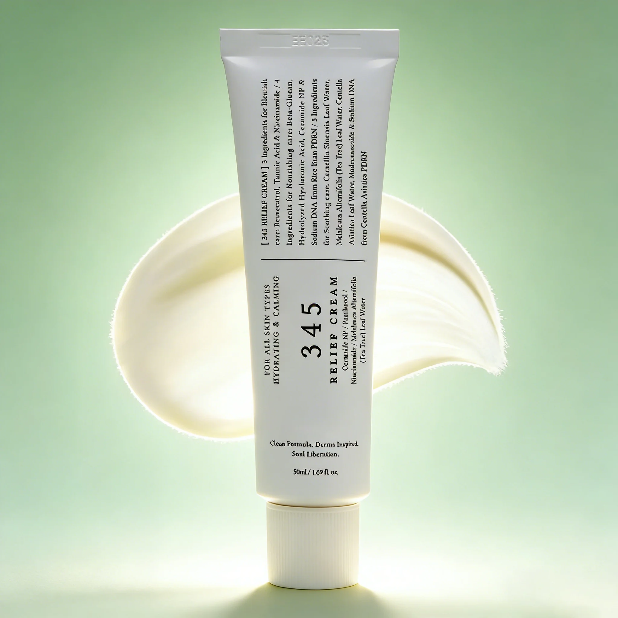 Crema Facial Diaria Suave 345, Hidratante Ligera y Calmante, Humectante No Grasoso para el Cuidado de la Piel Sensible