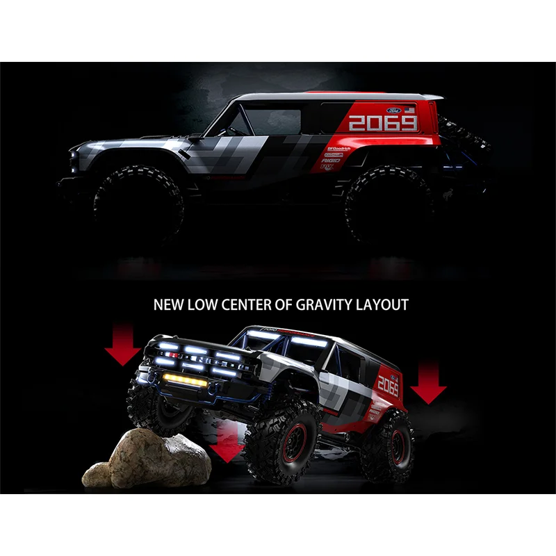 Nouveau en Stock Mjx 1:8 échelle H8p Ford Bronco Baja 1000 télécommande Rc tout-terrain modèle de véhicule d'escalade personnalisé jouet pour enfants cadeau