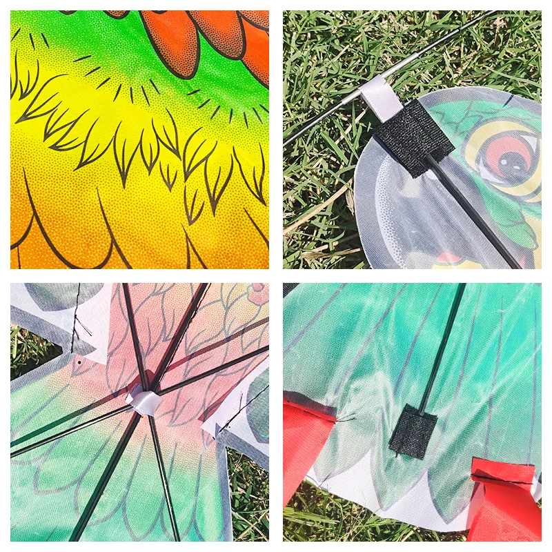 Cometa para loros Paradise Bird de 1,1 m con mango de 100m y cola de 1,4m, cometa para pájaros, cometa de Animal, juguetes al aire libre para niños, deporte al aire libre