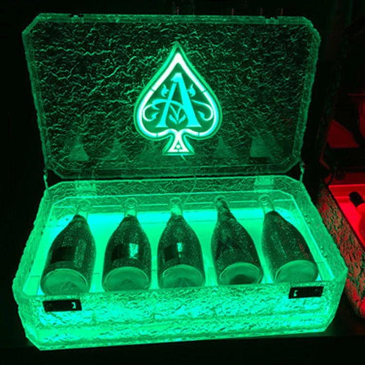 party suppliers Lighted Back Bar LED Light Display case champagne bottle Glorifier Liquor Wine Bottle Holders Presenter Box