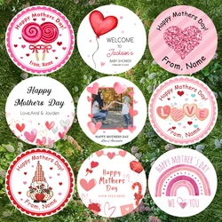 Happy Mothers Day Stickers Thank you Label Stickers Birthday Gifts for Mom Cards Decoration Envelope Seals Gift Wrap Party Favor