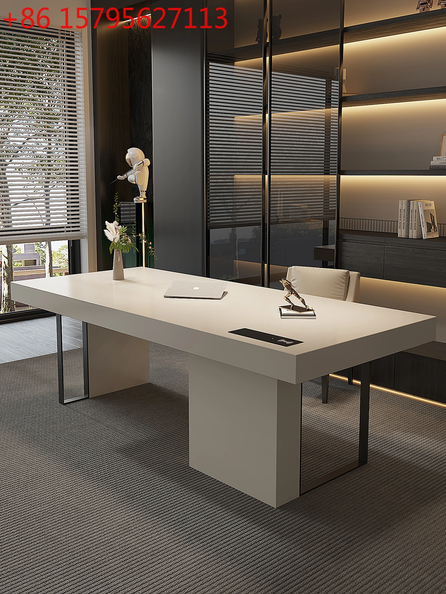 

Легкий роскошный итальянский минималистичный учебный стол, современная простота, высокий смысл, твердая древесина, домашняя гостиная, компьютерный офис, письменный стол