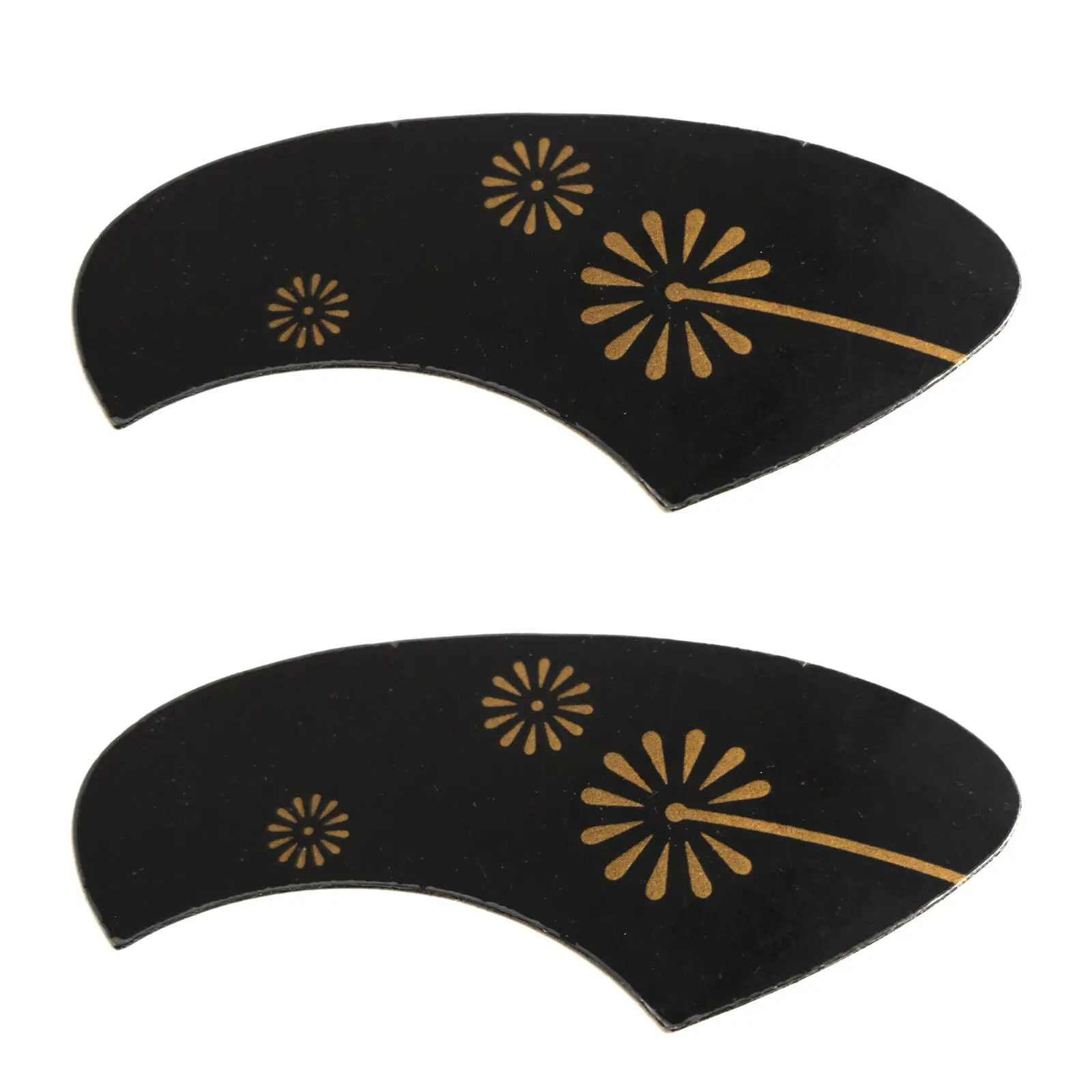 

For Black 23 inch Ukulele Pickguard Scratch Plate 2 pcs with Gold Firework Pattern