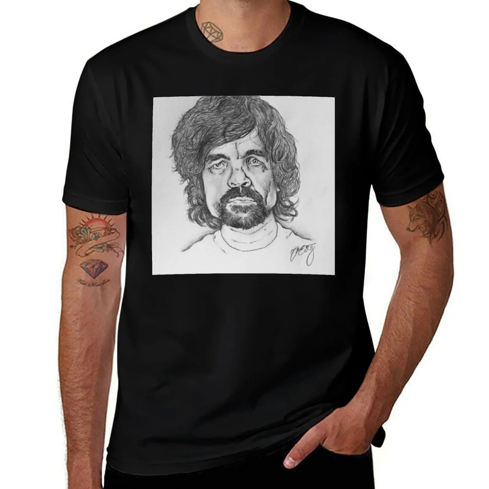 

Peter Dinklage Portrait T-Shirt korean fashion street wear football t shirt shirts graphic slim fit t shirts for men