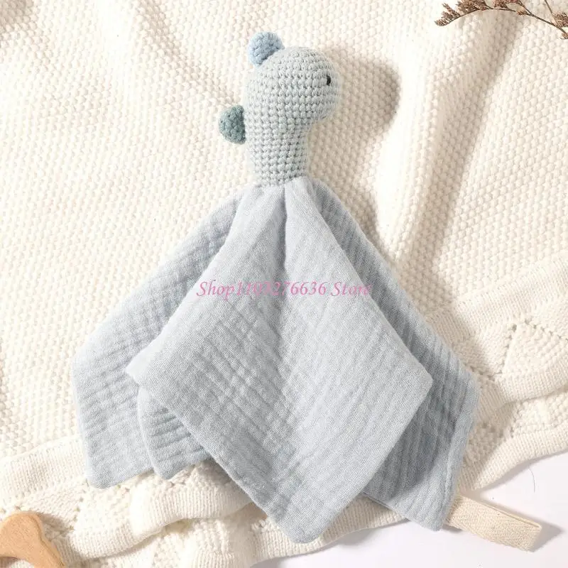 R6FD Cotton Baby Comforting Towel Adorable Design for Infant Security Anxiety Relief Multipurpose Use