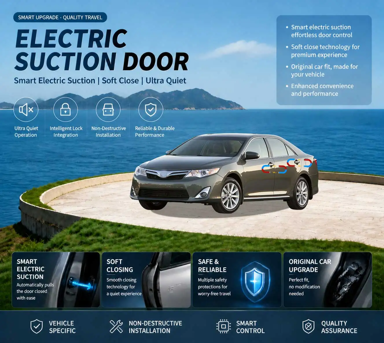 

Car Specific Car Modification Auto Suction Soft Close Door Modification Parts & Accessories For Toyota Camry XV50 XV70 2012-2022