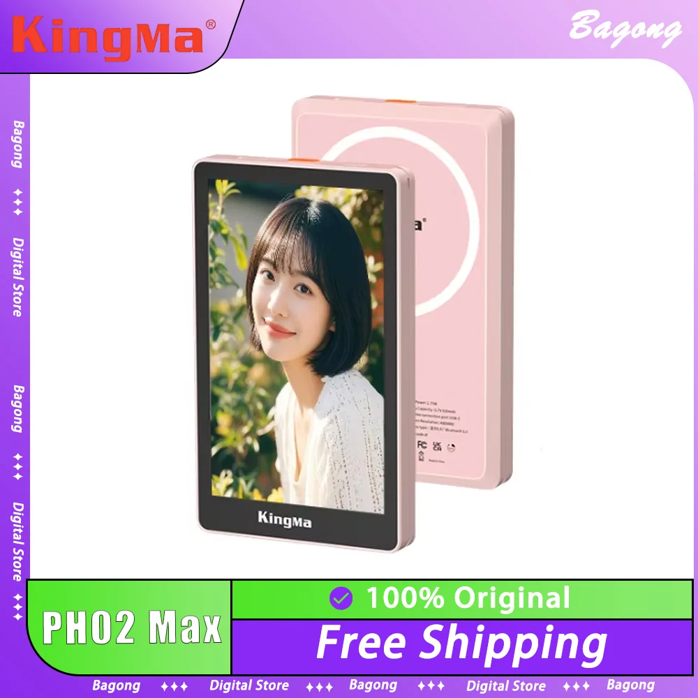 Kingma PH02 Max Selfie Stick Magnetic Selfie Live Streaming Vlog Display Screen Photo For Samsung iPhone 14 15 16 Pro MAX Custom