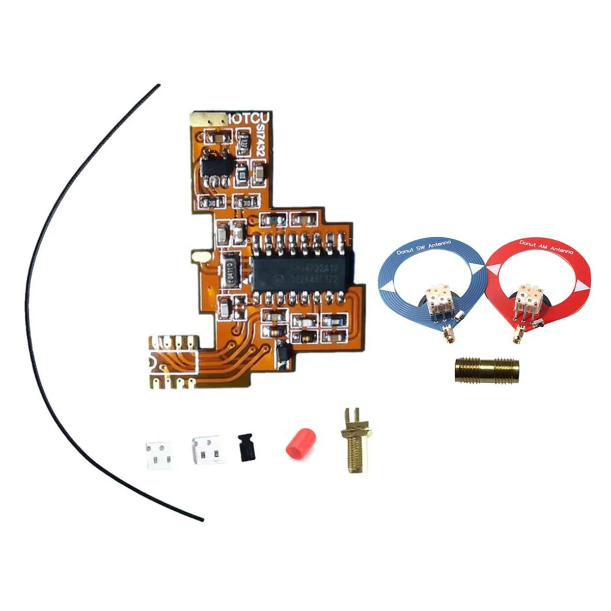 SI4732 modul FPC modifikasi + 2xDonut antena untuk Quansheng K5 K6 HF Shortwave FullBand penerimaan/solusi antena ganda