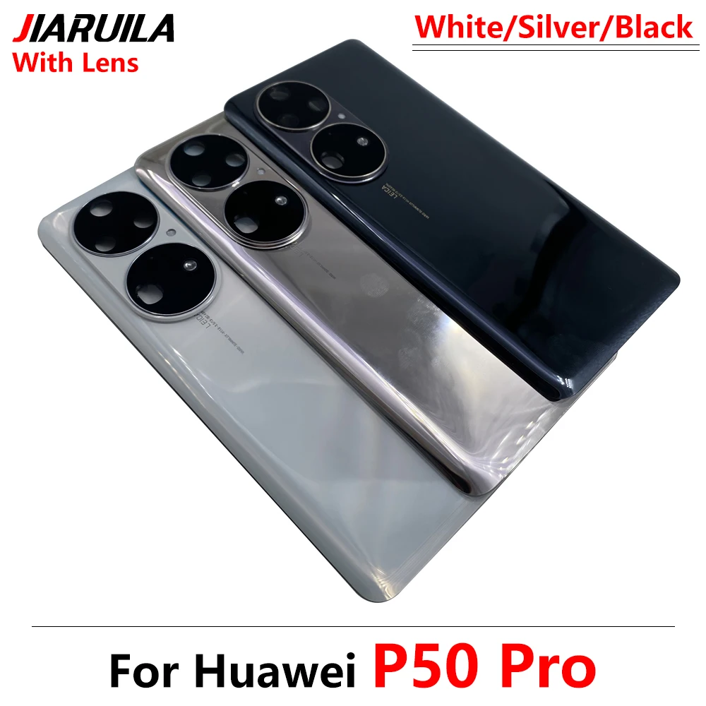 NEW Back Glass Rear Cover For Huawei P50 Pro Battery Door Housing Battery back cover With STICKER Adhesive P50 Pro