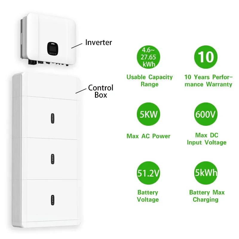 Hybrid Solar System 5kW 8kW 10kW 20kW off Grid Whole House Battery System