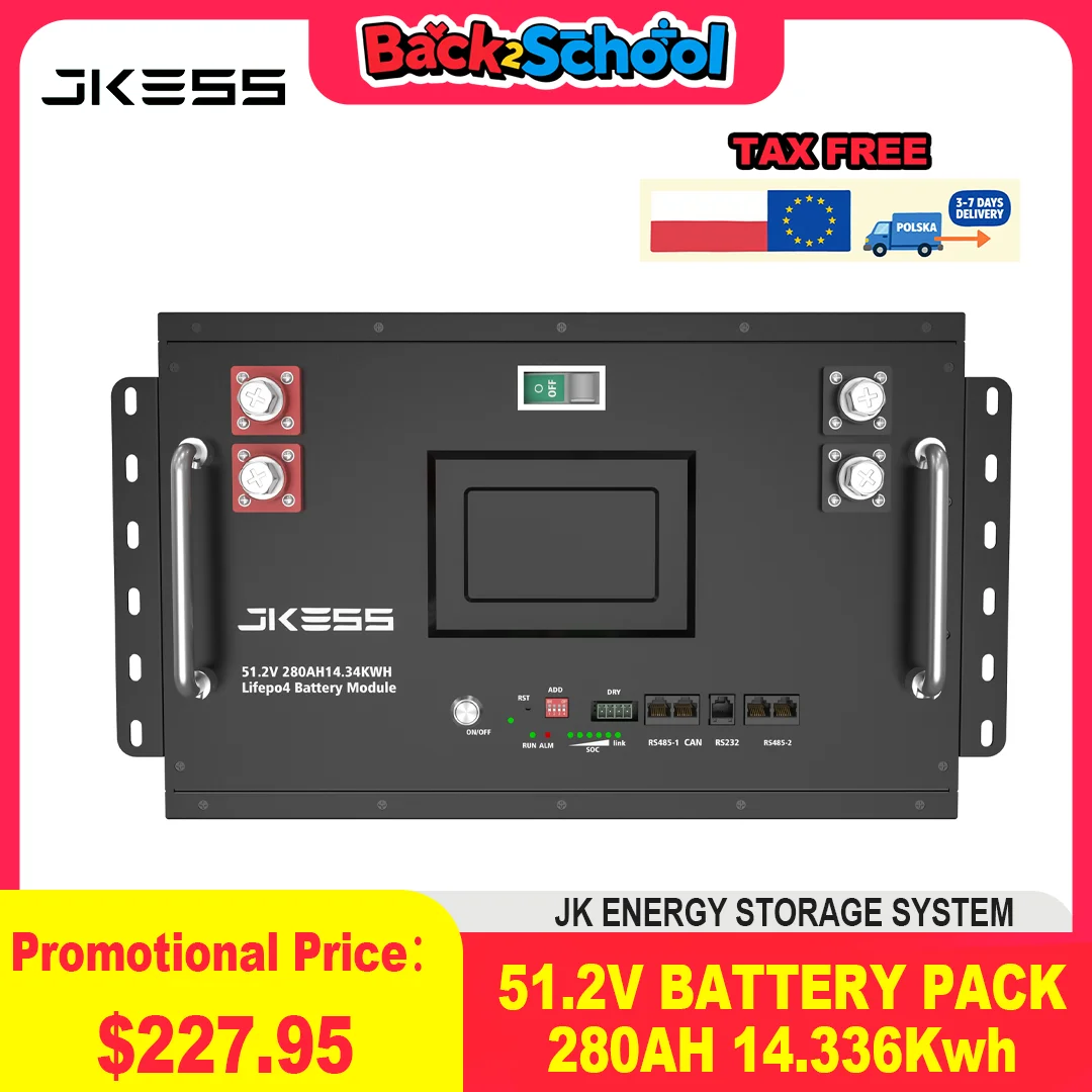 JIKONG JKBMS V19 Inwerter Smart BMS 8S 16S 24V 48V 100A 150A 200A Lifepo4/Li-ion/LTO Aktywny Balancer Domowy Magazyn Energii