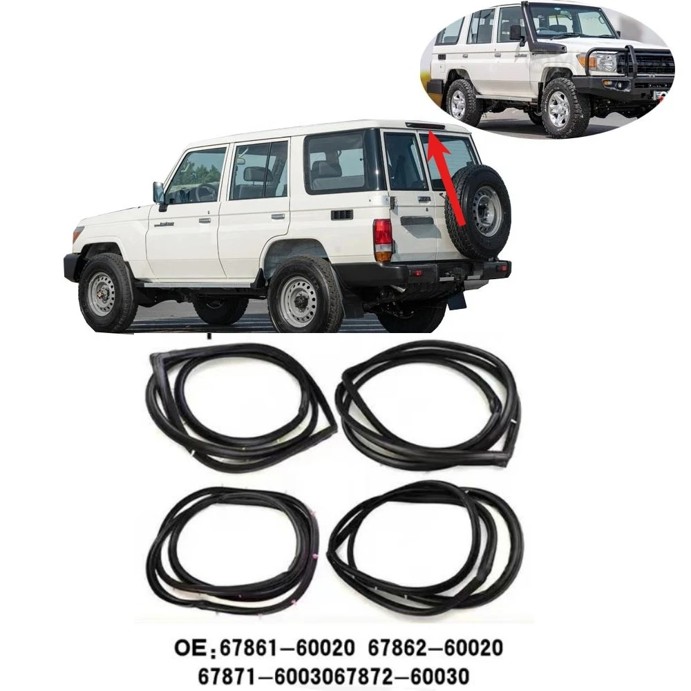 2007-2027 Door Rubber Seal Weatherstrip for Toyota Land Cruiser 4 Door LC70 LC76 LC79 LC76/79 LC78 67862-60110 67861-60110