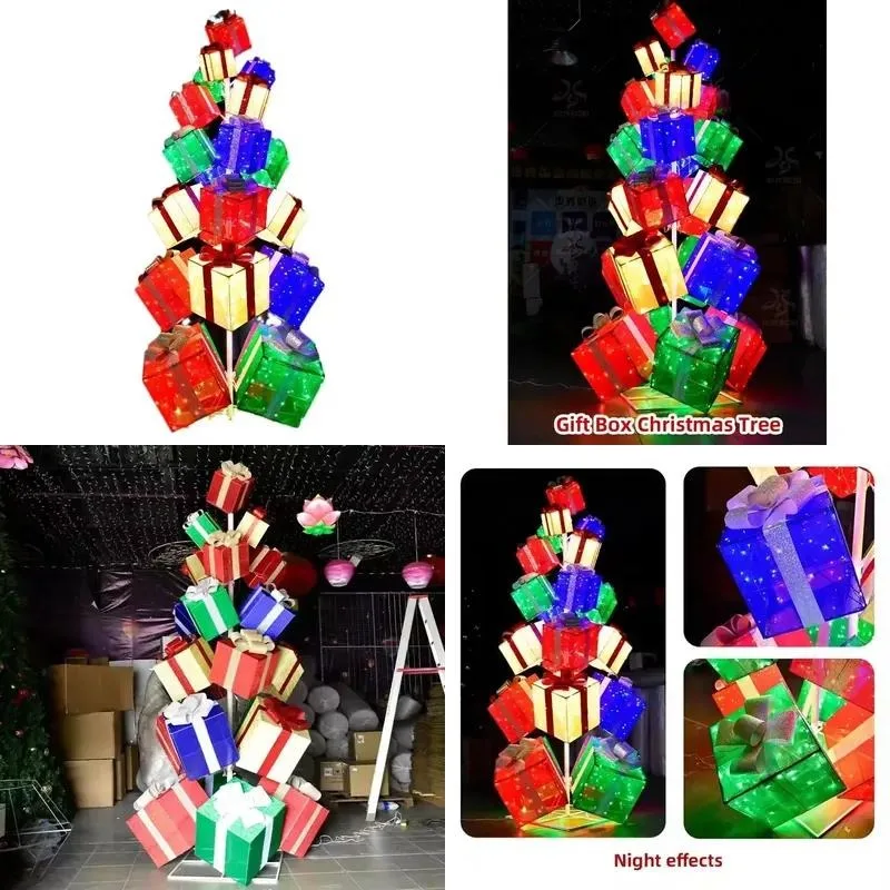 2024 New Design Large Christmas Tree Gift Box Outdoor Decorations