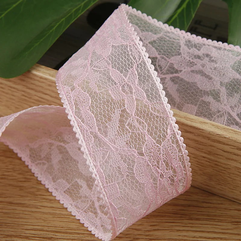9 Yards Double Layer Ribbon Lace Edge Ribbon 38MM For Hair Bows DIY Crafts Handmade Accessories