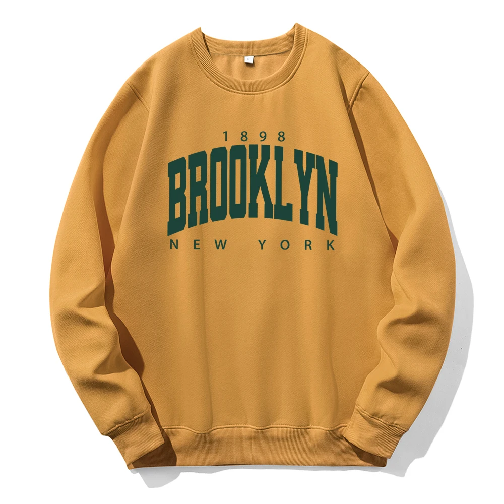 Brooklyn 1898 New York Letter Printing Men Hooded Fleece Soft Warm Pullover Fashion Classic Hoodies Sport Original O-Neck Hoody