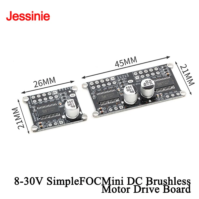 SimpleFOC Mini DC Brushless Motor Driver Board FOC Control Driver SVPWM Control Algorithms DC 8-30V SimpleFOCMini Module