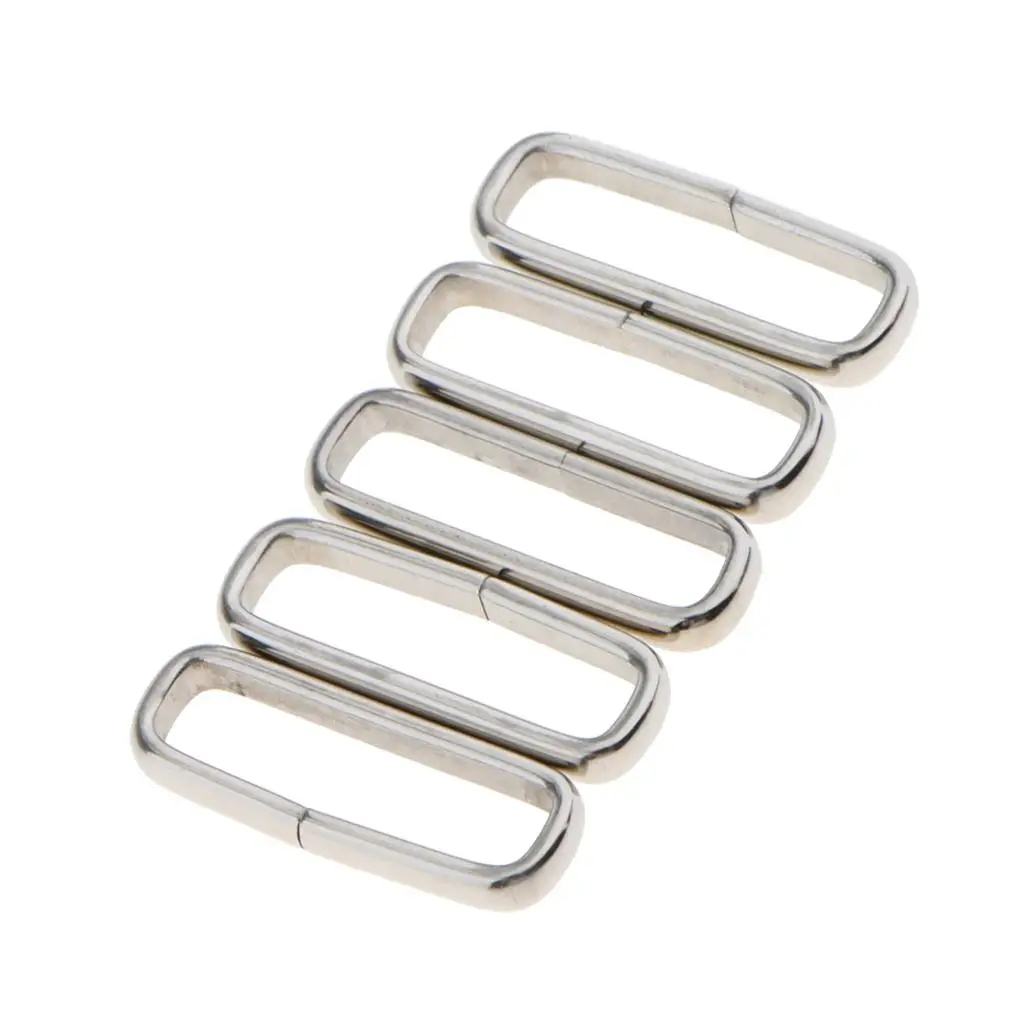 5 Pieces Stainless Steel Retaining Ring Loop keeper Bands Buckle Ring