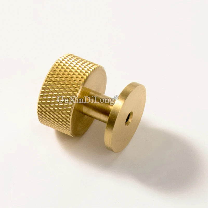 10PCS Solid Brass Knurled Furniture Pulls Handles Drawer Knobs Cupboard Wardrobe Bookcase Closet Dresser Cabinet Pulls Knobs