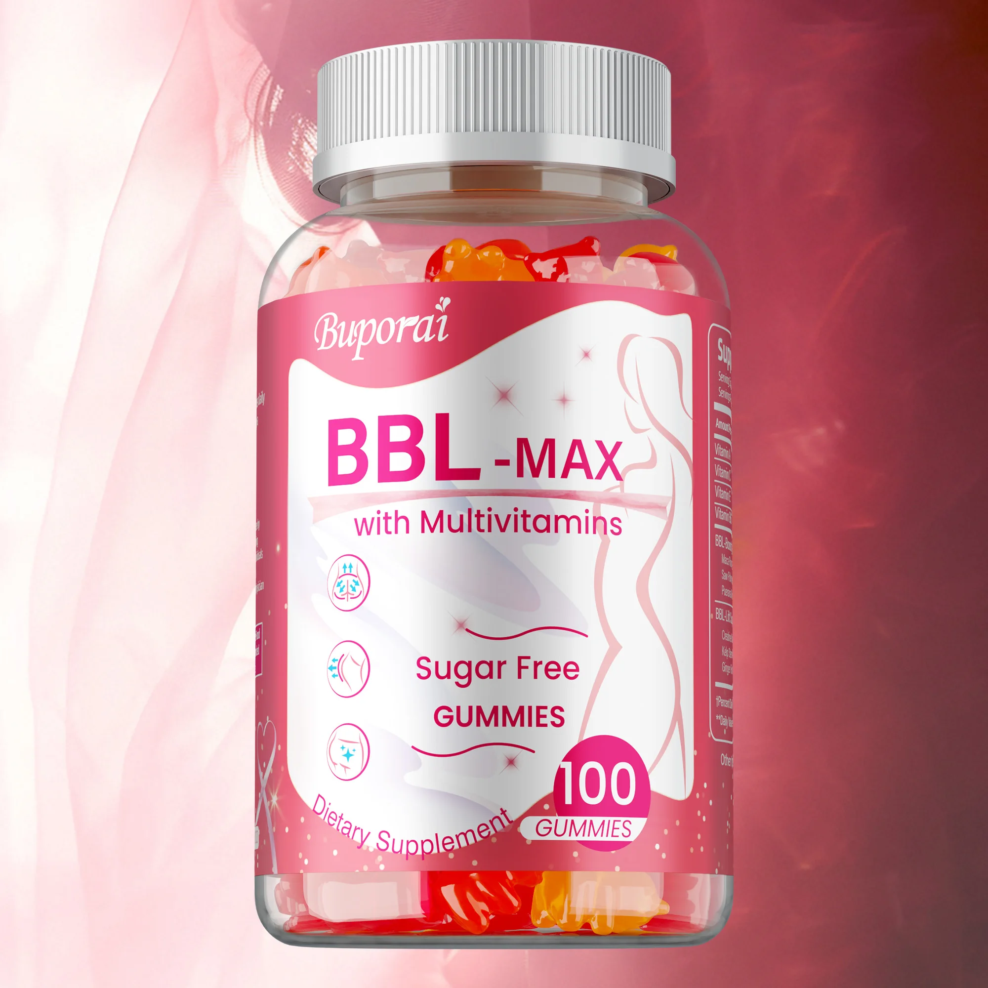 

BBL -MAX Gummies - Helps Lift and Maintain Body Shape, Shapes The Buttocks Supplement, Lifts and Tightens