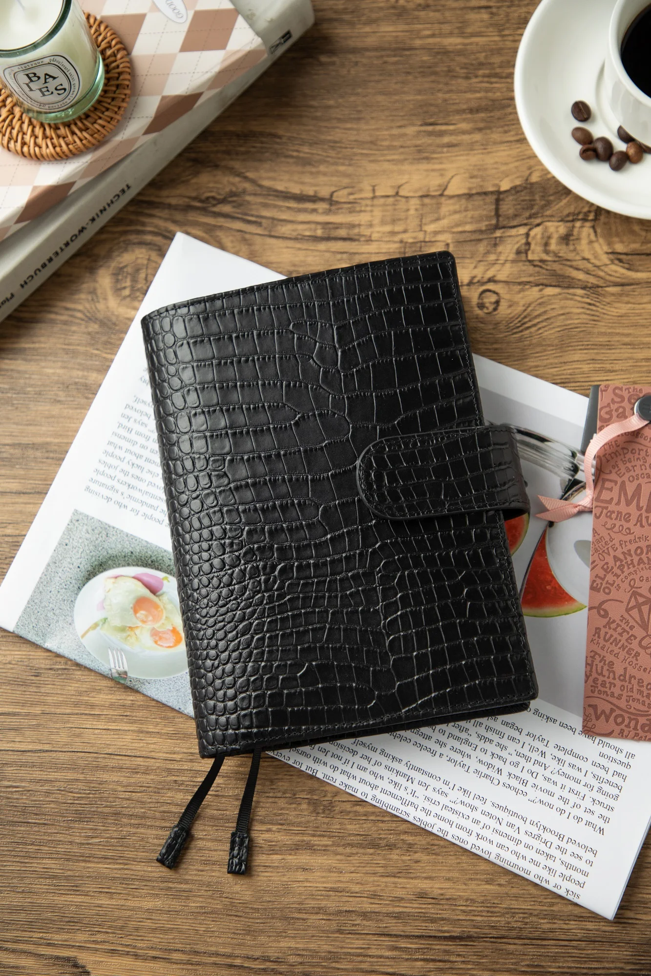 Smartfee Leather Cover for B6 B Stalogy Notebook Genuine Croc Print Leather Planner Cover Diary Journal