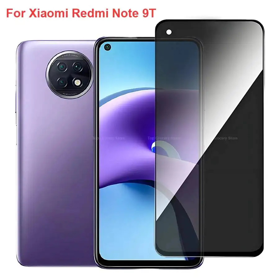 

Note 9T Anti Spy Privacy Tempered Glass Protector Compatible For Redmi Note9t Full Cover Screen Phone Film