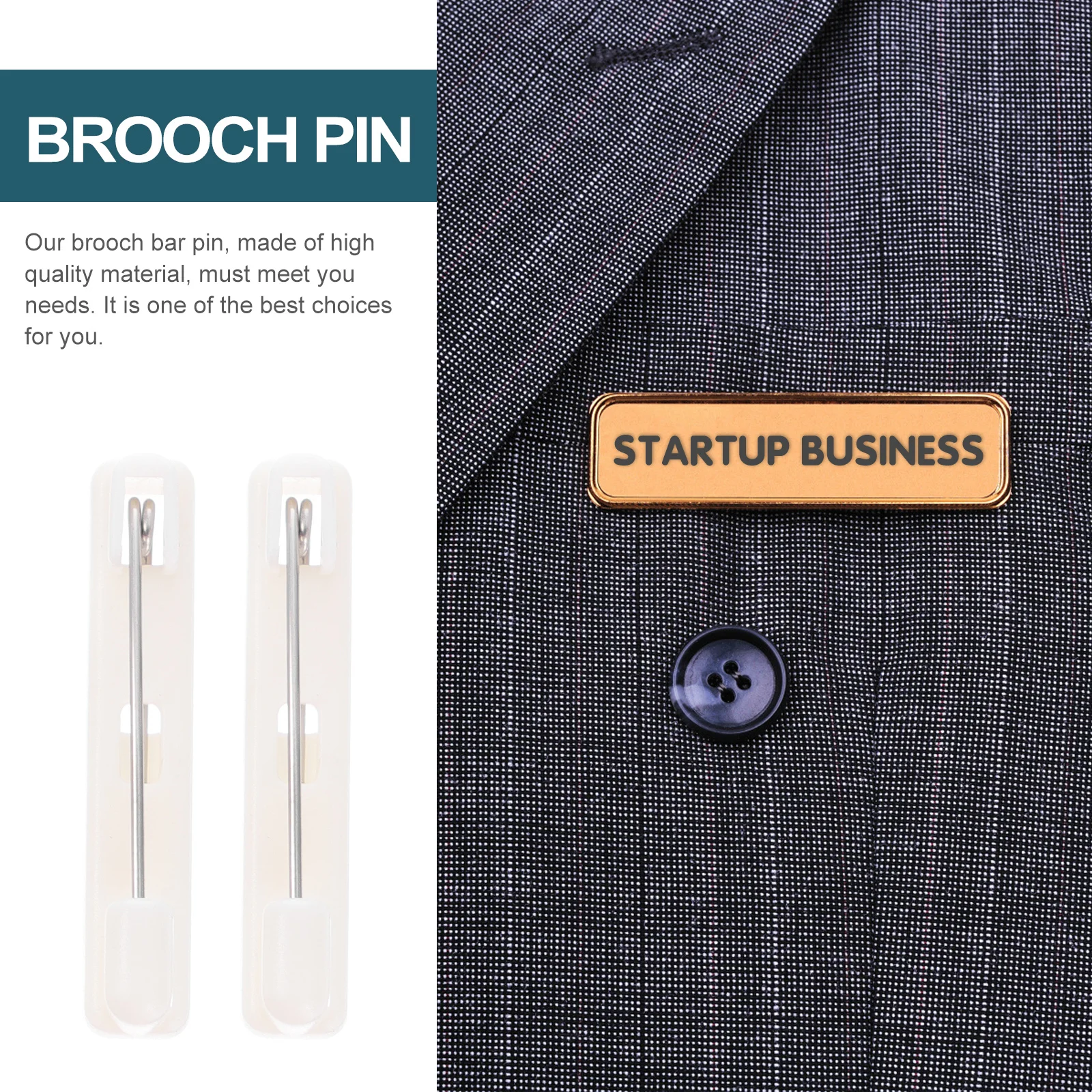 

300 pcs Work Number Badge Pins Lightweight Compact For Office Restaurant Use Clothes Plastic Brooch Pin Lapel Pin Backpack