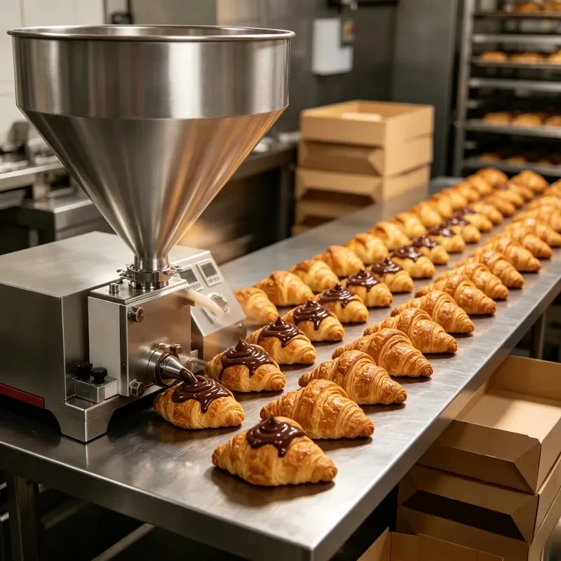 New Low Viscosity Liquid Dispenser Layered Cake Filling Machine Chantilly Cream Injector for Bakery Use Easy to Operate