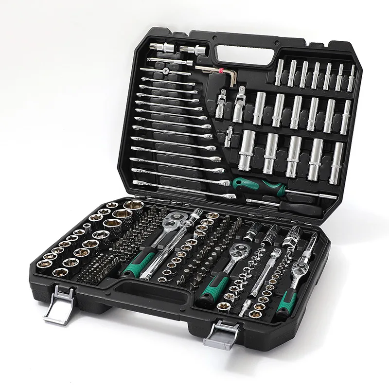 

Suitable for industrial grade new 216-piece primary color straight shank sleeve set multi-functional hardware tools auto repair