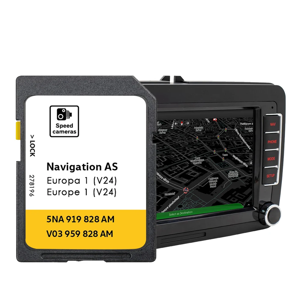 AS V24 for VW Polo Since 2015 32GB Navigation Map SD Card Accessories Cover Europe Germany France Netherlands UK