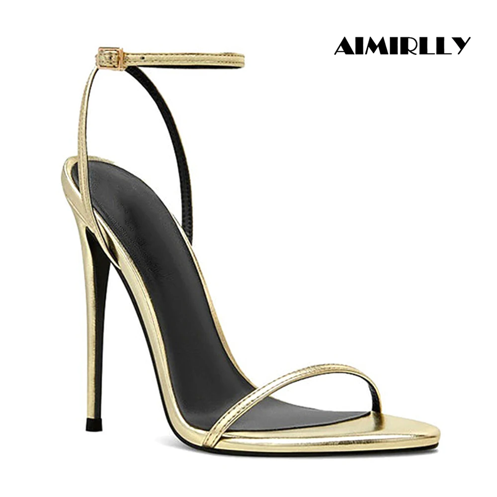 

Fashion Women's Sandals Peep Toe High Heel Shoes Ankle Strap Stilettos Ladies Wedding Party Dress Heels Customized Shoes