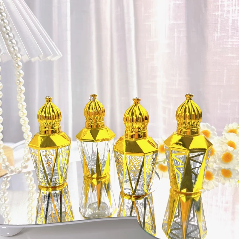 

12ml Elegant Glass Perfume Bottle Empty Roll On Glass Essential Oil Bottles Roller Vials Refillable