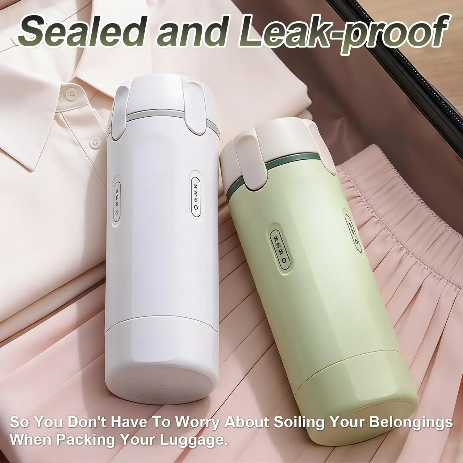 4 in 1 Travel Dispenser Bottles,4Pcs 30ML Leak Proof Pump Bottle with Label Stickers,Portable Refillable Container for Toiletrie